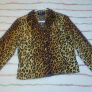 Jones New York leopard print blazer